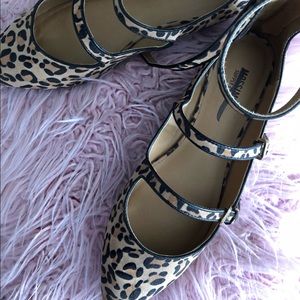 Cheetah Print Strapped Flats